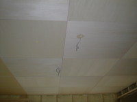 シナ合板の天井